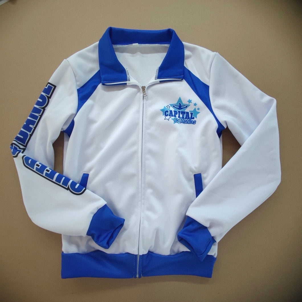 White Training Jacket - Thicker Matetial w/ Fleece Lining
