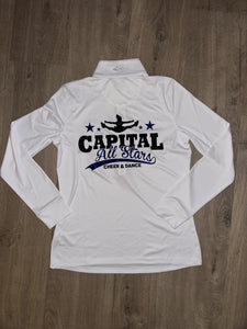 White 1/4 Zip Up with Name