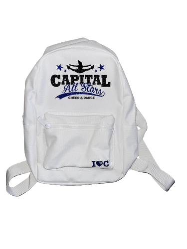 White MINI Backpack with name