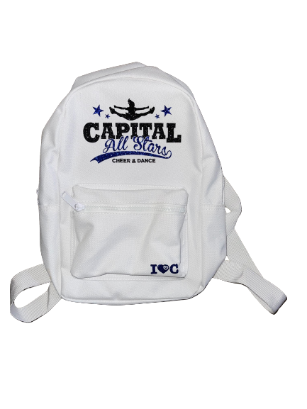 White MINI Backpack with name